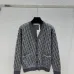Dior Women's Luxury Monogram Zip-Up Knit Bomber Jacket, Featuring Signature Oblique Jacquard and Two Convenient Front Pockets. #A56310