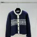 Dior Women's Luxury Monogram Zip-Up Knit Bomber Jacket, Featuring Signature Oblique Jacquard and Two Convenient Front Pockets. #A56311