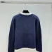 Dior Women's Luxury Monogram Zip-Up Knit Bomber Jacket, Featuring Signature Oblique Jacquard and Two Convenient Front Pockets. #A56311