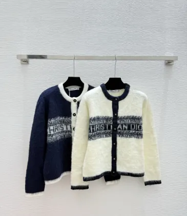 Dior Women's Luxury Monogram Zip-Up Knit Bomber Jacket, Featuring Signature Oblique Jacquard and Two Convenient Front Pockets. #A56311