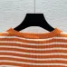 Dior Women's Striped Crewneck Knit Sweater with Star and Logo #A54829