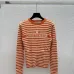 Dior Women's Striped Crewneck Knit Sweater with Star and Logo #A54829