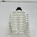 Dior Women's Striped Knit Sweater with Embossed Pattern and Logo #A54571