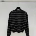Dior Women's Striped Knit Sweater with Embossed Pattern and Logo #A54571