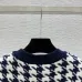 Dior Women's V-Neck Cardigan  Houndstooth Pattern with Christian Dior Logo Detail for Luxury Fashion Lovers #A57755