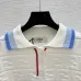 Fendi Women's FF Logo Jacquard Knit Short Sleeve Polo Sweater #A54570