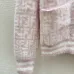 Fendi Women's Luxurious Fuzzy Knit Cardigan Featuring Pink and White FF Monogram and Contrast Trims #A56339