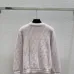 Fendi Women's Luxurious Fuzzy Knit Cardigan Featuring Pink and White FF Monogram and Contrast Trims #A56340