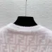 Fendi Women's Luxurious Fuzzy Knit Cardigan Featuring Pink and White FF Monogram and Contrast Trims #A56340
