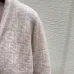 Fendi Women's Luxurious Fuzzy Knit Cardigan Featuring Pink and White FF Monogram and Contrast Trims #A56340
