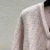 Fendi Women's Luxurious Fuzzy Knit Cardigan Featuring Pink and White FF Monogram and Contrast Trims #A56340