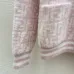 Fendi Women's Luxurious Fuzzy Knit Cardigan Featuring Pink and White FF Monogram and Contrast Trims #A56340