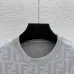 Fendi Women's Luxurious Short Sleeve Knit Dress  Featuring Iconic All-Over FF Monogram Jacquard and Elegant Midi Length #A56334
