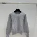 Fendi Women's Luxury Crew Neck Pullover Sweater Featuring Iconic All Over FF Monogram Jacquard and Comfortable Knit Fabric #A56335