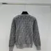 Fendi Women's Luxury Crew Neck Pullover Sweater Featuring Iconic All Over FF Monogram Jacquard and Comfortable Knit Fabric #A56335