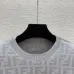Fendi Women's Luxury Crew Neck Pullover Sweater Featuring Iconic All Over FF Monogram Jacquard and Comfortable Knit Fabric #A56335