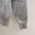 Fendi Women's Luxury Crew Neck Pullover Sweater Featuring Iconic All Over FF Monogram Jacquard and Comfortable Knit Fabric #A56335