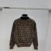 Fendi Women's Luxury High-Neck Sweater, Featuring Iconic All-Over FF Monogram Pattern and Cozy Fuzzy Knit Texture. #A56329