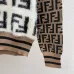 Fendi Women's Luxury High-Neck Sweater, Featuring Iconic All-Over FF Monogram Pattern and Cozy Fuzzy Knit Texture. #A56329