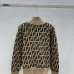 Fendi Women's Luxury High-Neck Sweater  Featuring Iconic All-Over FF Monogram Pattern and Cozy Fuzzy Knit Texture #A56330