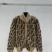 Fendi Women's Luxury High-Neck Sweater  Featuring Iconic All-Over FF Monogram Pattern and Cozy Fuzzy Knit Texture #A56330