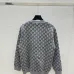 Gucci Monogrammed GG Jacquard V-Neck Cardigan in Grey Knit Fabric #A54561