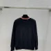 Gucci Women's Luxurious Sapphire Blue Knit Sweater  Featuring Signature Web Stripe Trims and Subtle Monogram Open Knit Detail. #A56321