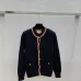 Gucci Women's Luxurious Sapphire Blue Knit Sweater  Featuring Signature Web Stripe Trims and Subtle Monogram Open Knit Detail. #A56321