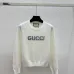 Gucci Women's Luxury Light Knit Monogram Sweater Featuring Bold Intarsia GUCCI Logo and Breathable Crew Neck Design #A56317