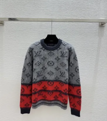 LV Women's Crewneck Sweaters  Monogram Pattern   Fair Isle Design in Dual Color Options for Luxury Fashion Lovers #A57761