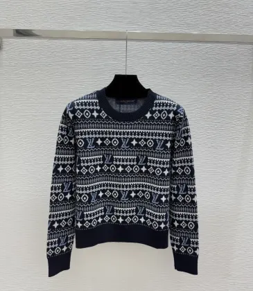 LV Women's Knitted Sweaters  Iconic Monogram Pattern in Dual Colors for Luxury Fashion Aficionados #A56293