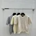 Ladies LV Monogram Knit Short Sleeve Crew Neck Blouse #A62508