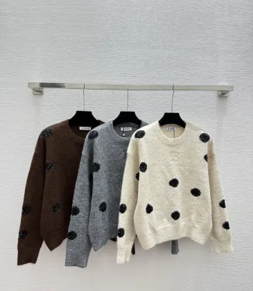 Loewe Women's Crewneck Sweaters  Sequin Polka Dot Design with Multi-Color Options for Luxury Fashion Aficionados #A57757