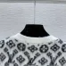 Louis Vuitton Women's Luxury Fuzzy Knit Cardigan  Featuring Iconic All-Over Monogram Jacquard and Cozy Crew Neck #A56324
