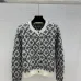 Louis Vuitton Women's Luxury Fuzzy Knit Cardigan  Featuring Iconic All-Over Monogram Jacquard and Cozy Crew Neck #A56324