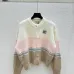 Miu Miu Striped Mohair Blend Cardigan with Embroidered Logo and Buttons #A54564