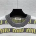 Miu Miu Women's Striped Logo Knit Sweater  Featuring Bold Miu Miu Intarsia Pattern and Comfortable Crew Neckline #A56342