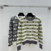 Miu Miu Women's Striped Logo Knit Sweater  Featuring Bold Miu Miu Intarsia Pattern and Comfortable Crew Neckline #A56342
