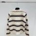 Miu Miu Women's Striped Logo Knit Sweater  Featuring Bold Miu Miu Intarsia Pattern and Comfortable Crew Neckline #A56343