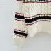 Miu Miu Women's Striped Logo Knit Sweater  Featuring Bold Miu Miu Intarsia Pattern and Comfortable Crew Neckline #A56343