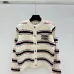 Miu Miu Women's Striped Logo Knit Sweater  Featuring Bold Miu Miu Intarsia Pattern and Comfortable Crew Neckline #A56343