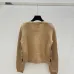 Prada Women's Argyle Cropped Cardigan with V-Neck and Button Front #A54566