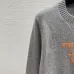 Prada Women's Knitted Sweater  Classic Grey Style with Orange Logo Embroidery for Luxury Fashion Fans #A56289