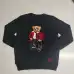 Ralph Lauren Polo Little Pony~ Autumn Winter New R Embroidered Baseball Jacket Cartoon Bear Sweater Loose Lazy Style Versatile Knitwear #A58637