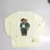 Ralph Lauren Polo Little Pony~ Autumn Winter New R Embroidered Baseball Jacket Cartoon Bear Sweater Loose Lazy Style Versatile Knitwear #A58645