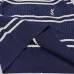 Saint Laurent Women's Wool Striped Knit Sweater with YSL Cassandre Logo #A54576