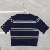 Saint Laurent Women's Wool Striped Knit Sweater with YSL Cassandre Logo #A54577