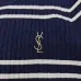 Saint Laurent Women's Wool Striped Knit Sweater with YSL Cassandre Logo #A54577