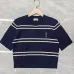 Saint Laurent Women's Wool Striped Knit Sweater with YSL Cassandre Logo #A54577