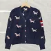 Thom Browne Women's Cardigans Adorable Dachshund - Embroidered Styles with Signature Stripes for Fashion Lovers #A54868